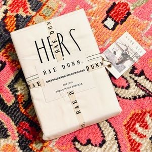 His & Hers Embroidered Rae Dunn Pillowcases